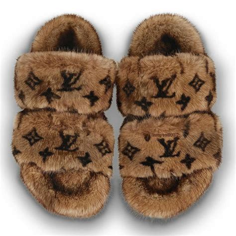 mink louis vuitton slippers|Louis Vuitton slippers for sale.